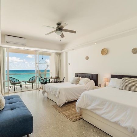 *Turquoise Escape- Beachfront Studio By Casa Paraiso* Cancun Bagian luar foto